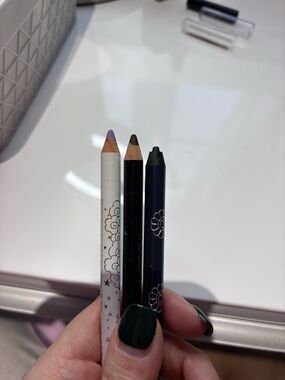 Purple, black & navy Eye Liner Trio Pencil Set